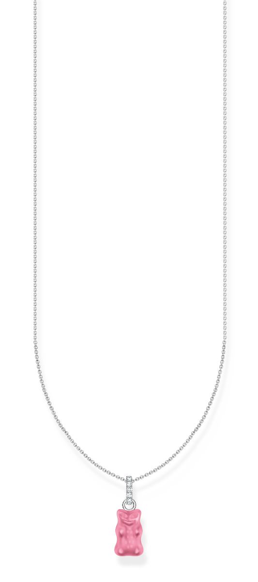 Thomas Sabo Haribo silver necklace with pink goldbears and zirconia kaulakoru KE2209-052-9-L45V