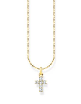 Thomas Sabo 18-karaatin kullattu ristikaulakoru zirkonioilla KE2226-414-14-L45V