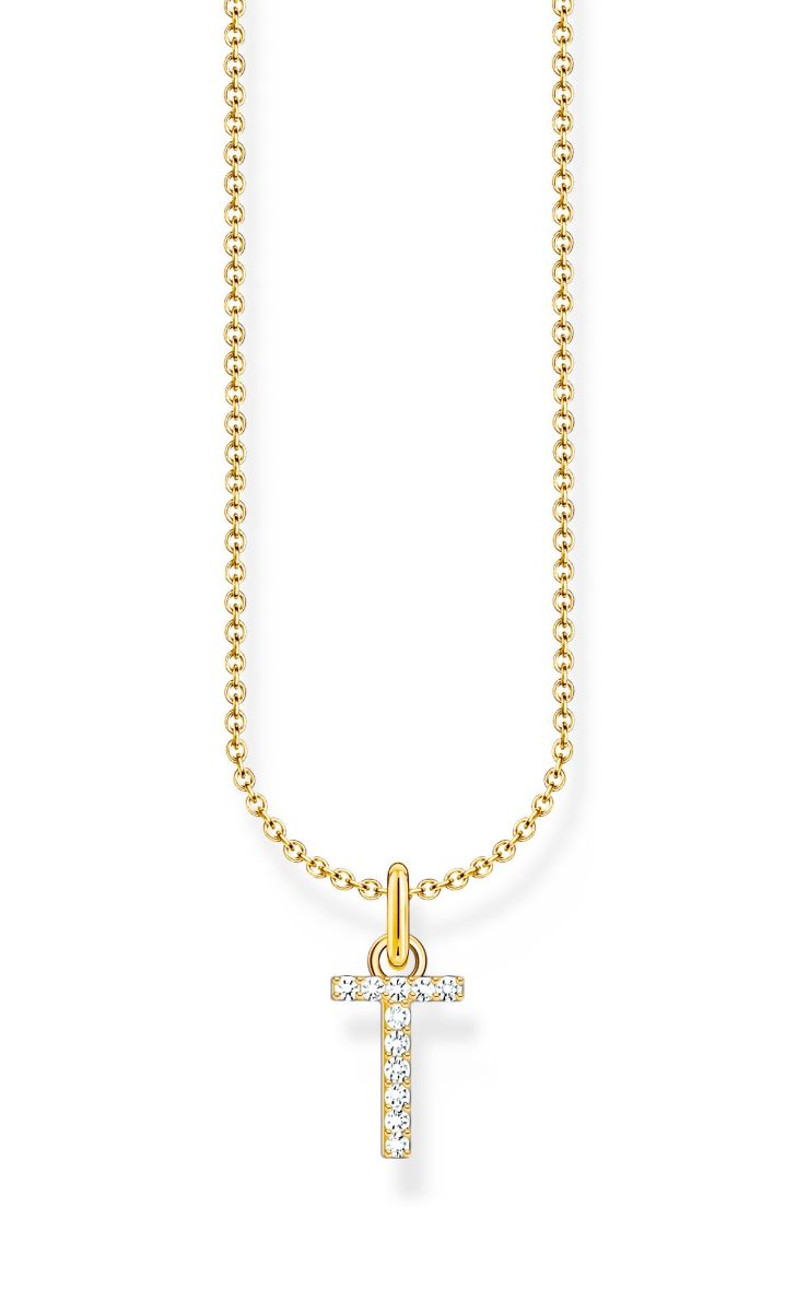 Thomas Sabo 18-karaatin kullattu kirjainkaulakoru T KE2259-414-14