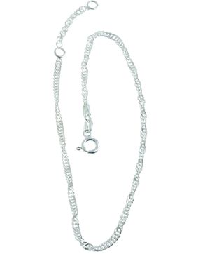 Hopeinen Singapore nilkkaketju NK1/25