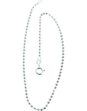 Hopeinen nilkkaketju timanttileikattu palloketju NK2/25