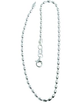 Hopeinen nilkkaketju oliivi 2.3mm NK3/25