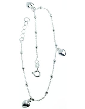 Hopeinen nilkkaketju palloketjulla NK7/25