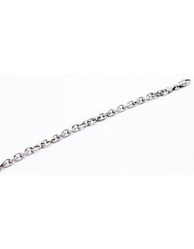 Hopeinen rodinoitu ankkuriketju 4 mm 50 cm KFD120/50