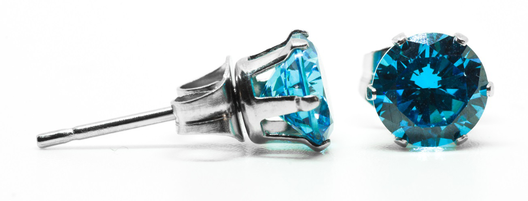 Hopeapuro Kivi turkoosi 6 mm korvakorut