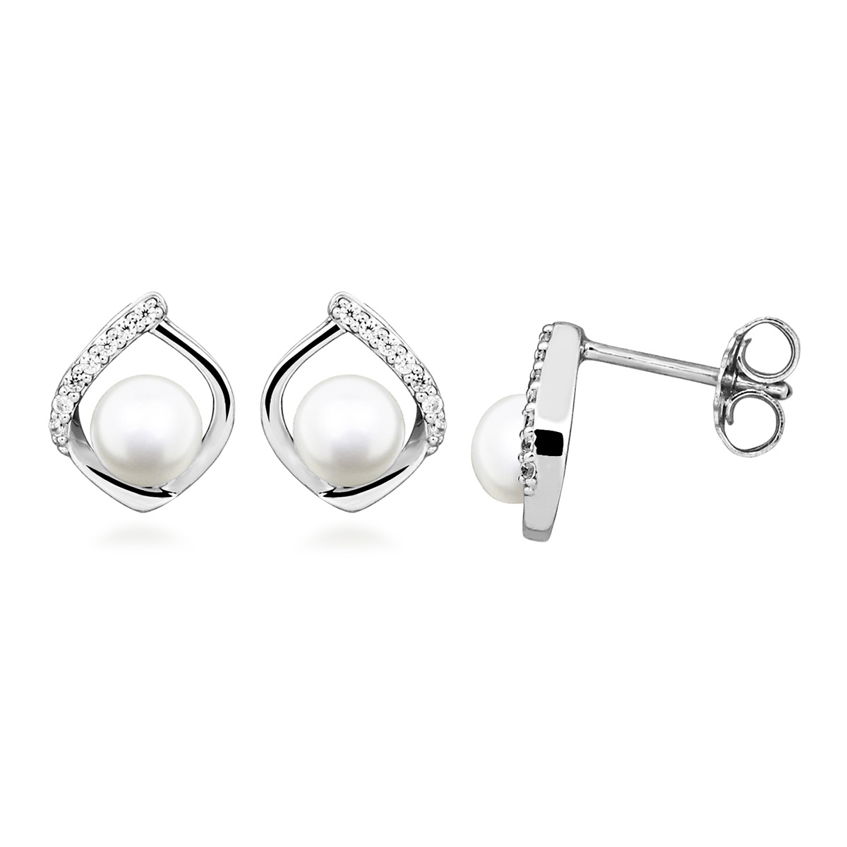 Lykka Pearls helmi hopeakorvakorut pisara