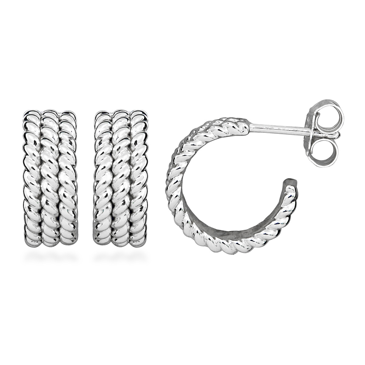 Lykka Casuals hopeakorvakorut punos