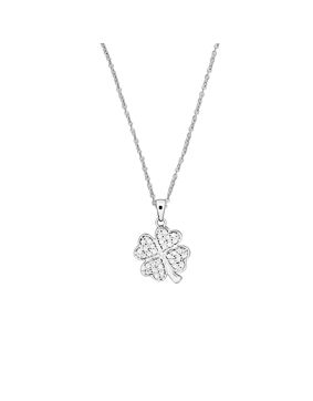 Lykken Symbols apila hopeakaulakoru zirkonia 45 cm