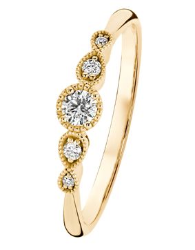 Kohinoor Clara kultainen timanttisormus 033-269-13