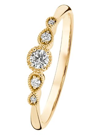Kohinoor Clara kultainen timanttisormus 033-269-13