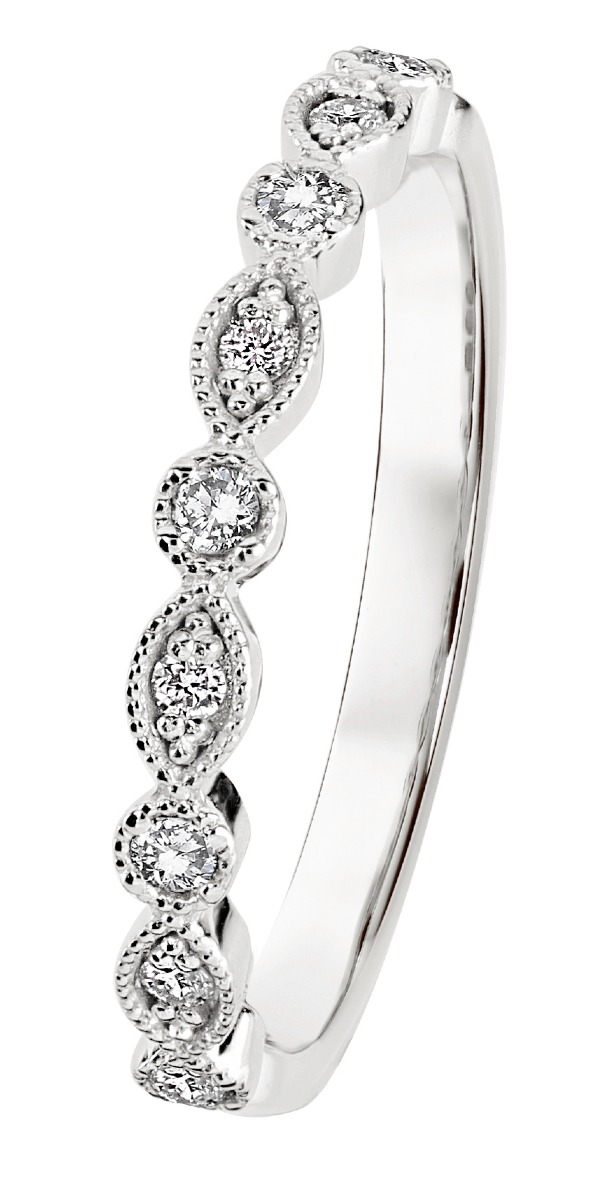 Kohinoor Clara valkokultainen timanttisormus 033-269V-10