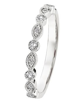 Kohinoor Clara valkokultainen timanttisormus 033-269V-10