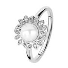 Kohinoor Swan valkokultainen helmi-timanttisormus 033-434V-08-155