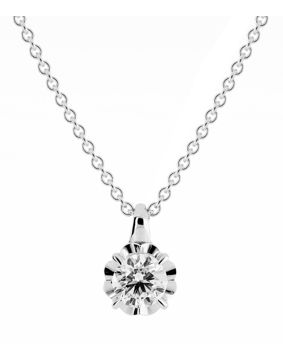 Kohinoor Vega valkokultainen timanttikaulakoru 213-445V-15