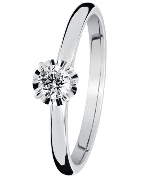 Kohinoor timanttisormus Vega valkokulta 033-445V-18