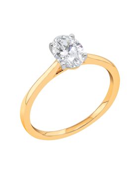 Midem Copenhagen yksikivinen timanttisormus 1,00ct keltakulta