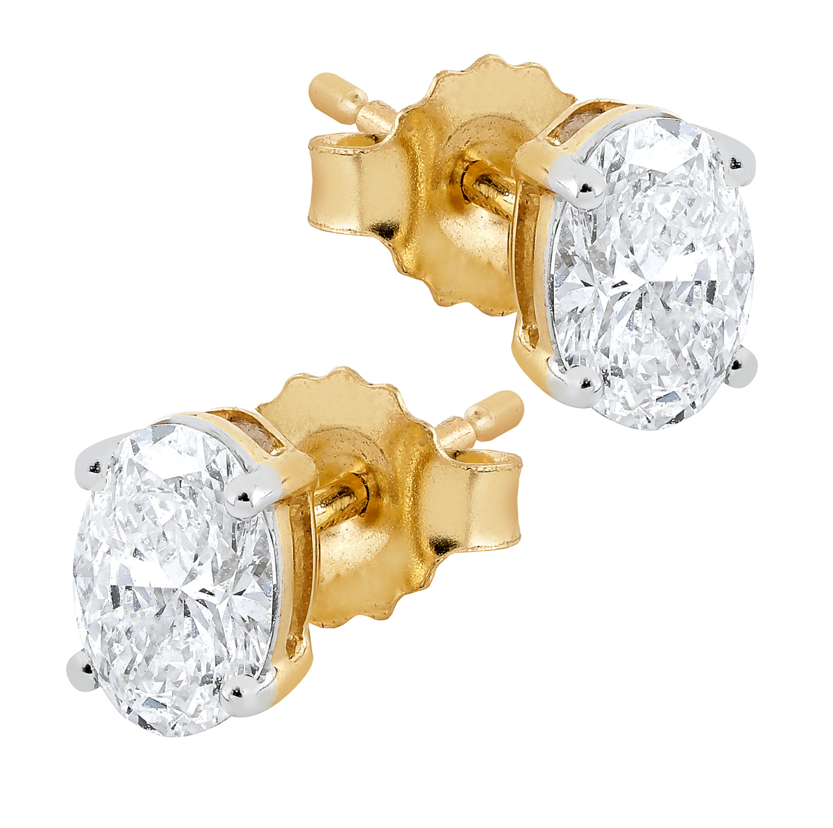 Midem Copenhagen timanttikorvakorut 0,75ct keltakulta