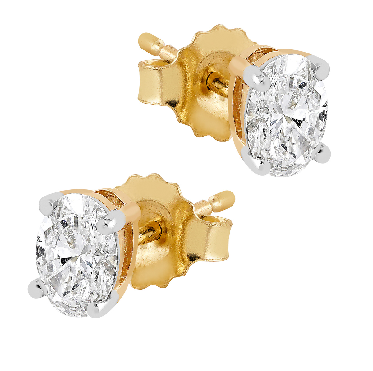 Midem Copenhagen timanttikorvakorut 0,50ct keltakulta