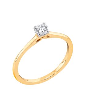 Midem Helsinki yksikivinen timanttisormus 0,25ct keltakulta