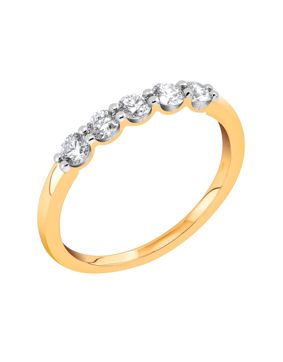 Midem London rivitimanttisormus 0,50ct keltakulta