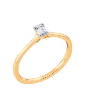Midem Stockholm yksikivinen timanttisormus 0,25ct keltakulta