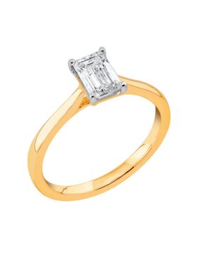 Midem Stockholm yksikivinen timanttisormus 1,00ct keltakulta