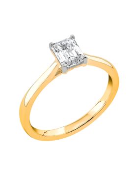 Midem Stockholm yksikivinen timanttisormus 0,75ct keltakulta