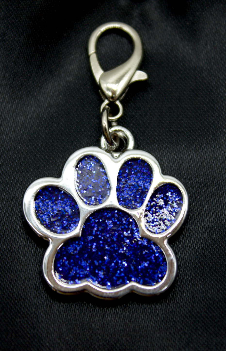 Lemmikin nimilaatta Glitter tassu sininen