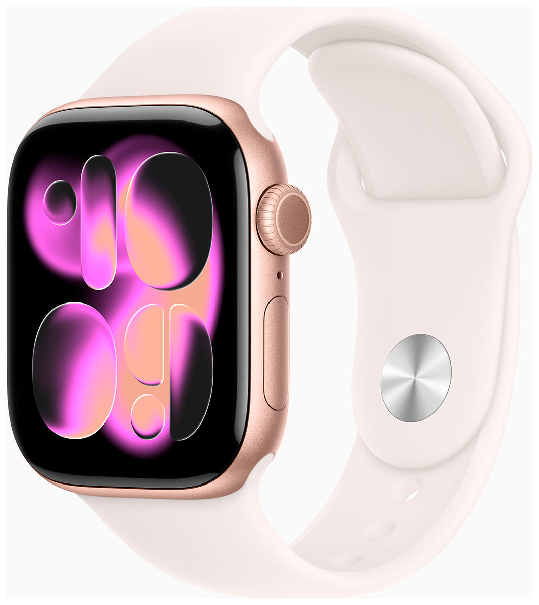 Apple Watch Series 11 GPS + Cellular 42mm Rose Gold Aluminium Case with Light Blush Sport Band MF8E4QN/A