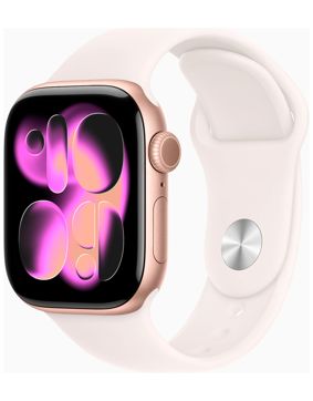 Apple Watch Series 11 GPS 42mm Rose Gold Aluminium Case with Light Blush Sport Band MEU04QN/A