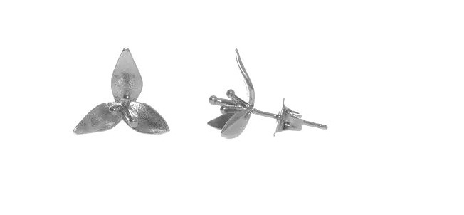 Hopeapuro Liljaana mini korvakorut K892