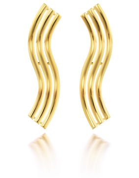 Lumoava Aaria keltakullattu hopea korvakorut L64240910000