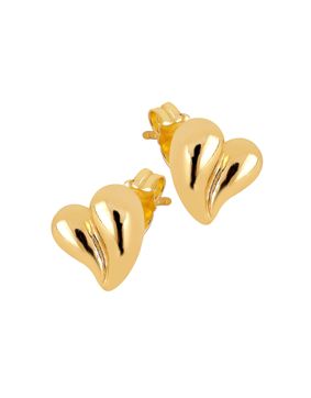 Lykka Hearts korvakorut 10mm kullattua hopeaa