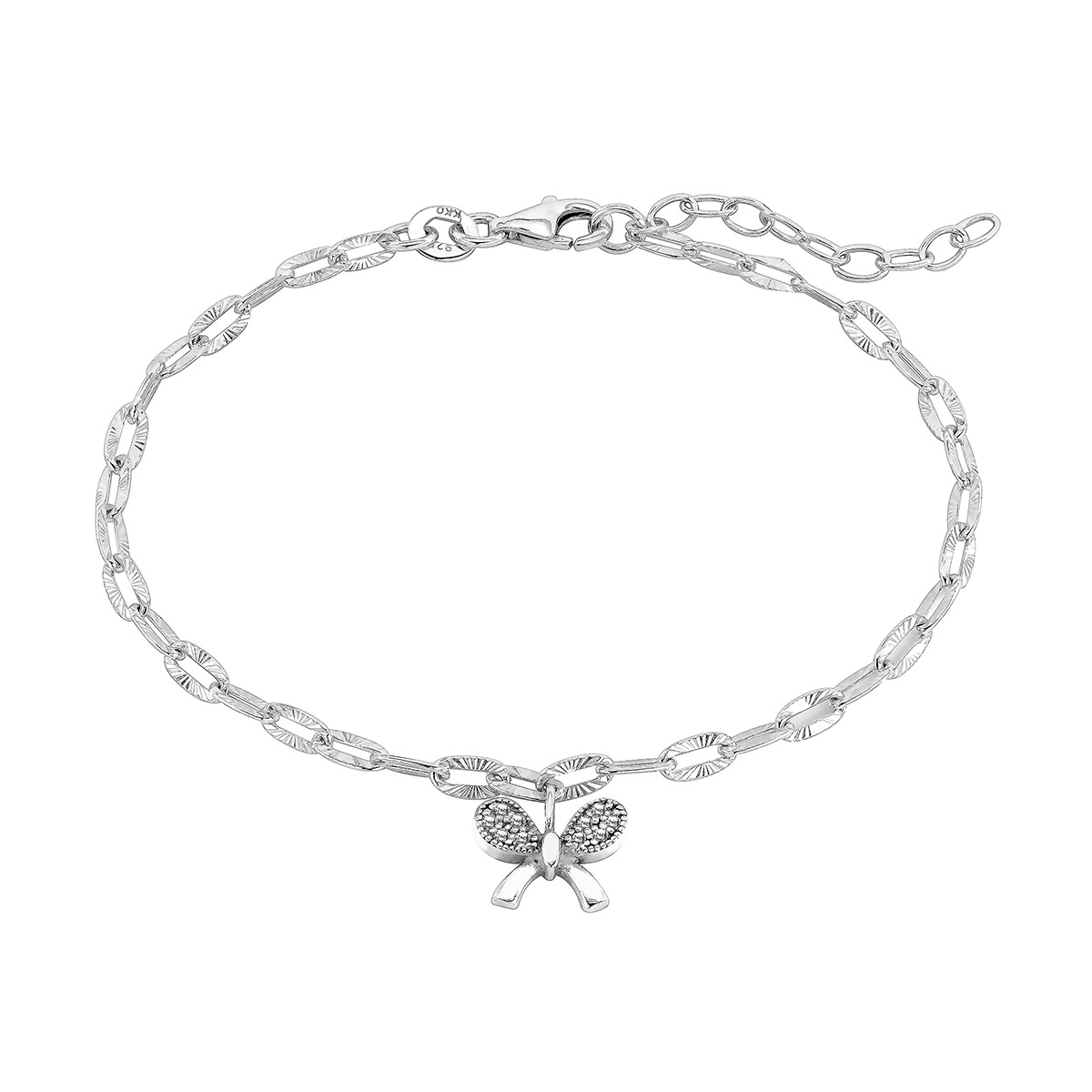 Lykka Symbols hopeinen rusetti rannekoru