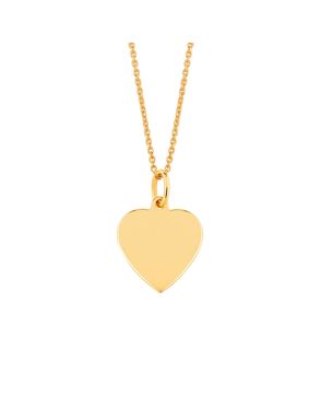 Lykka Hearts kullattu hopeakaulakoru kaiverrettava sydän