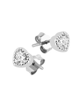 Lykka Hearts sydänkorvakorut hopea 4mm