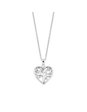 Lykka Symbols sydänkaulakoru hopea elämänpuu