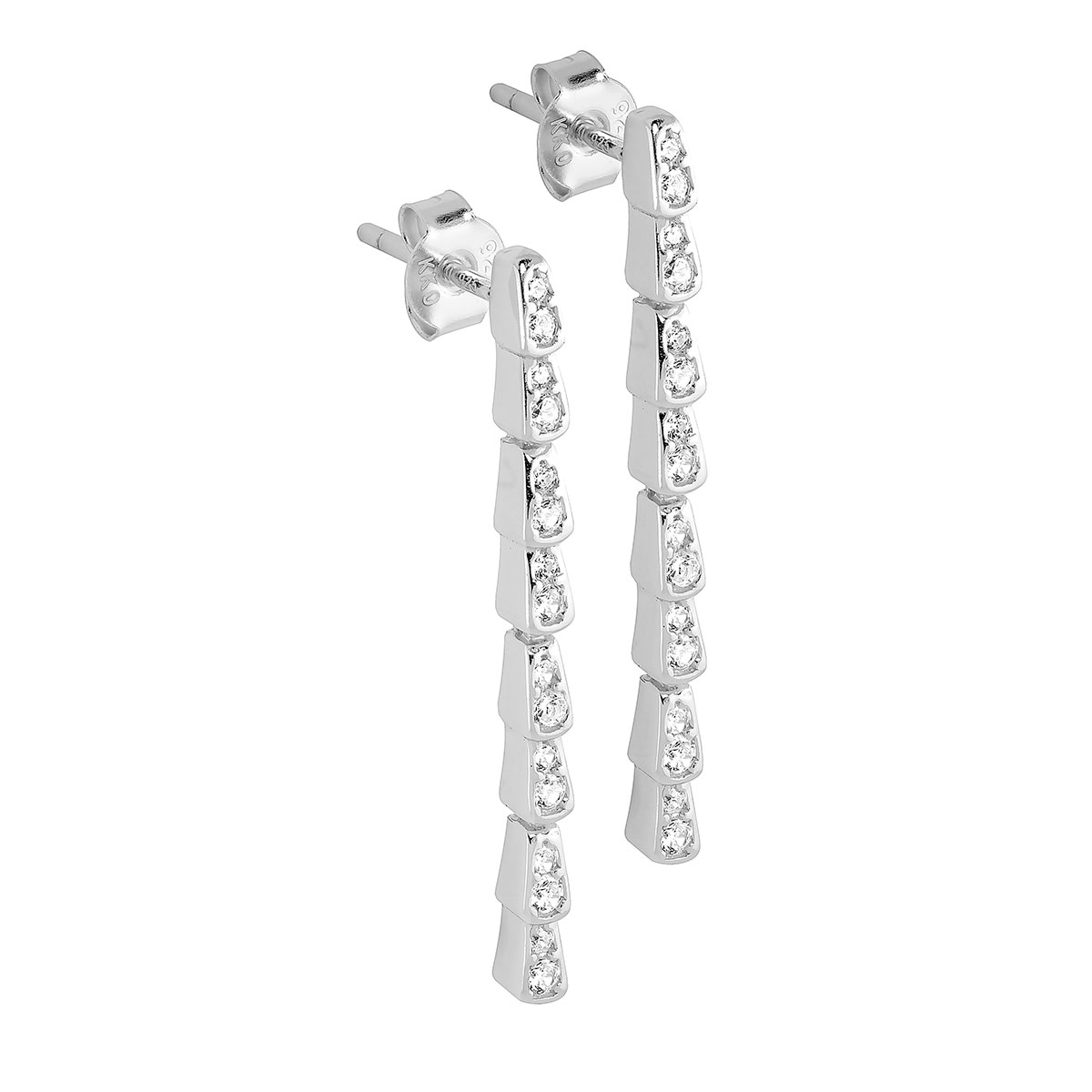 Lykka Casuals hopeakorvakorut 35mm