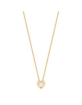 Lykka Hearts sydänkaulakoru kullattu hopea 42+3cm