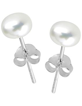 Lykken Pearls helmikorvakorut hopeaa 8 mm