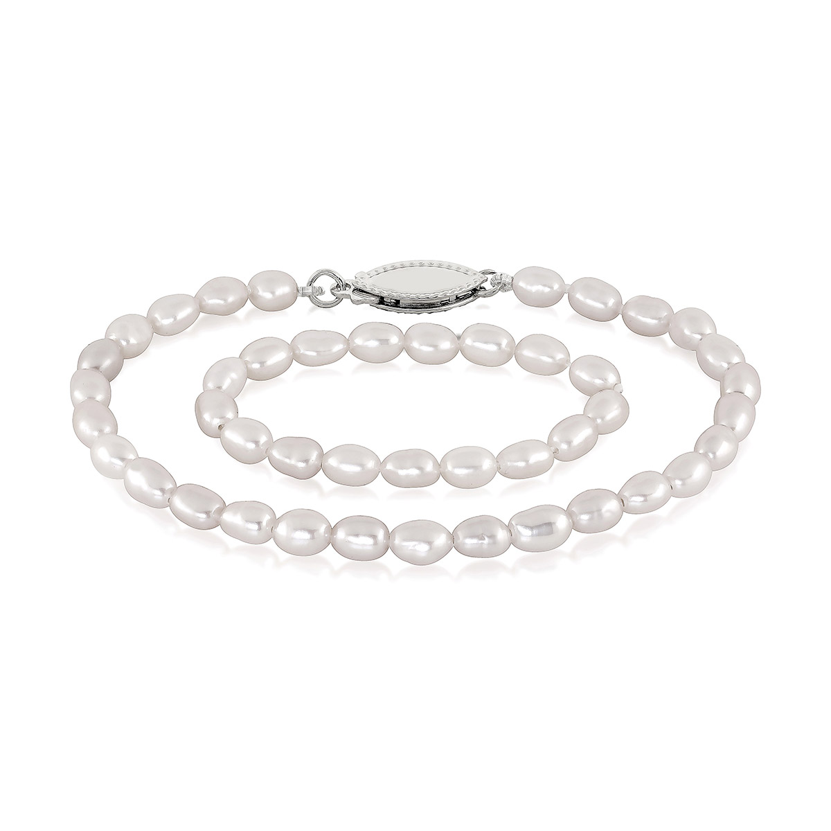 Lykken Pearls kastehelmirannekoru 15+8cm