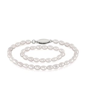 Lykken Pearls kastehelmirannekoru 15+8cm