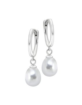 Lykken Pearls hopeiset helmikorvakorut 6 mm