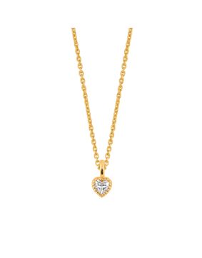Lykken Hearts sydänkaulakoru kullattu hopea 4mm