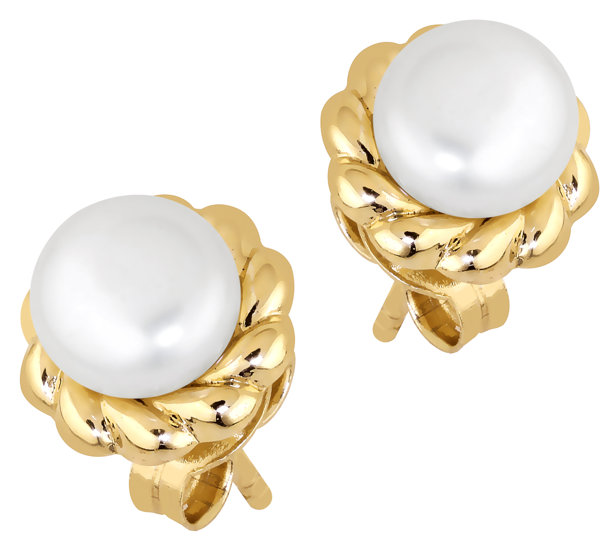 Lykka Pearls kultaiset korvakorut helmi 4,5 mm