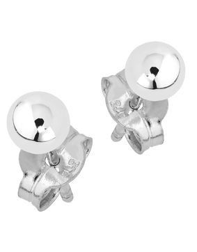 Lykken Casuals valkokultaiset tappikorvakorut 4 mm