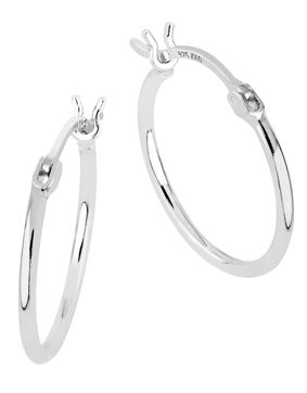 Lykka Casuals hopeiset korvarenkaat 20 x 1,5 mm