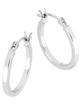 Hopeiset korvakorut 20 x 2 mm