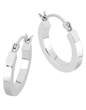 Lykka Casuals hopeiset rengaskorvakorut 30 x 2 mm