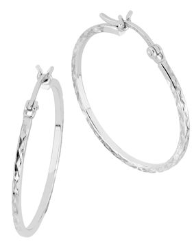 Lykken Casuals korvarenkaat hopea 10 x 1,5 mm